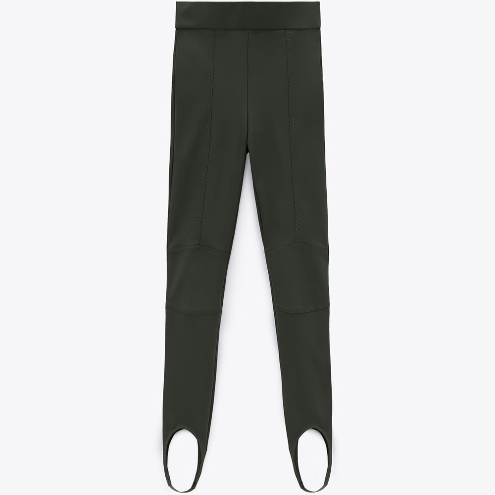 NEW ZARA STIRRUP LEGGINGS WITH TOPSTITCHING